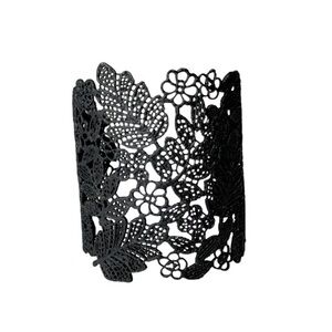 Chantilly Black Lace Cuff Bracelet